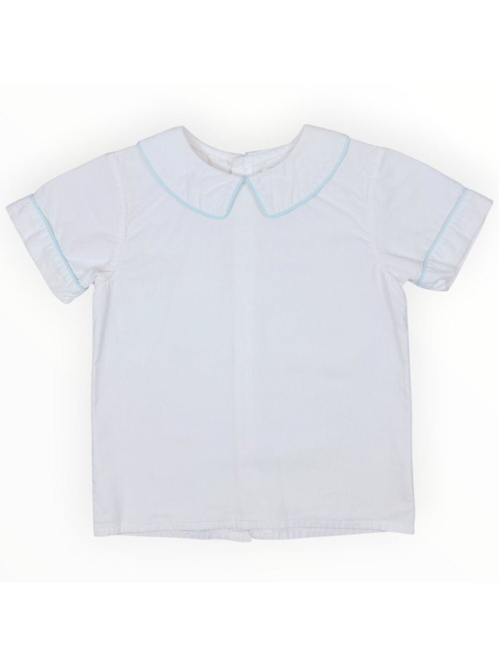 Strasburg Boys White Peter Pan Collared Short Sleeve Shirt Top 4T / 4